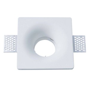 Aro downlight empotrable cuadrado de Escayola GU10 trimless