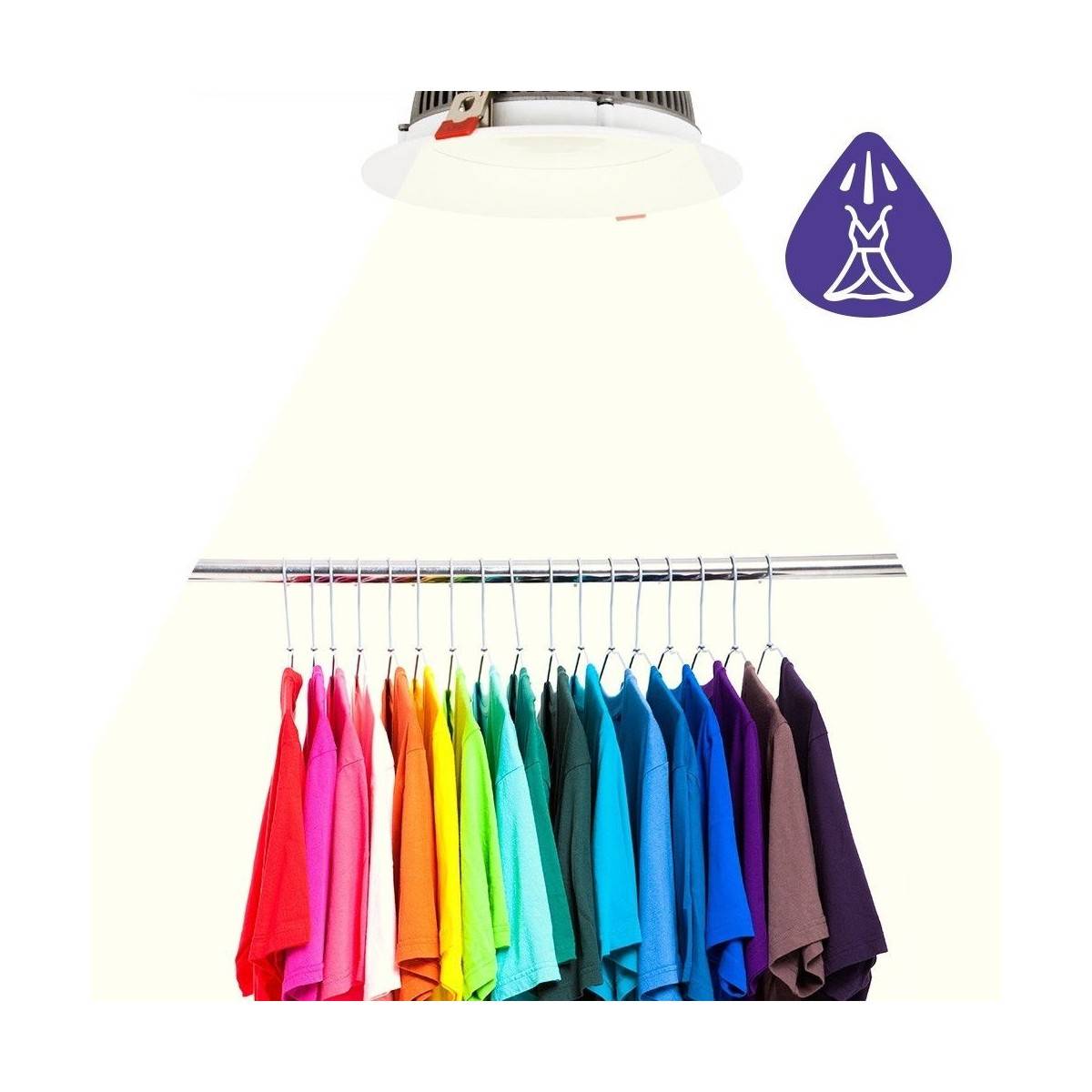 iluminación para tiendas de ropa