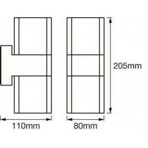 dimensiones aplique de pared exterior