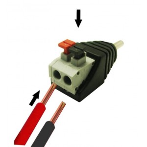 Conector Jack RCA Macho conexión rápida para tira LED