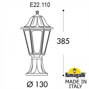 Farol de pie FUMAGALLI MIKROLOT/ANNA E27 IP55 Transparente