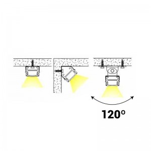 Grapa metálica de sujeción 45º para perfil de aluminio 18x12mm (1ud)