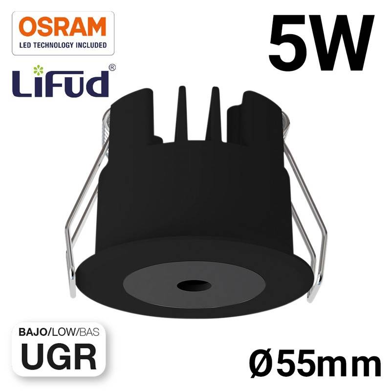 Downlight mini empotrable LED 5W Bajo UGR 55x43,1mm