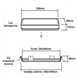 Luz de Emergencia Permanente 3W