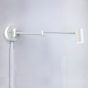 Aplique de Pared Articulado "LISA" Blanco - 40W - IP20, Casquillo G45