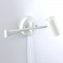 Aplique de Pared Articulado "LISA" Blanco - 40W - IP20, Casquillo G45