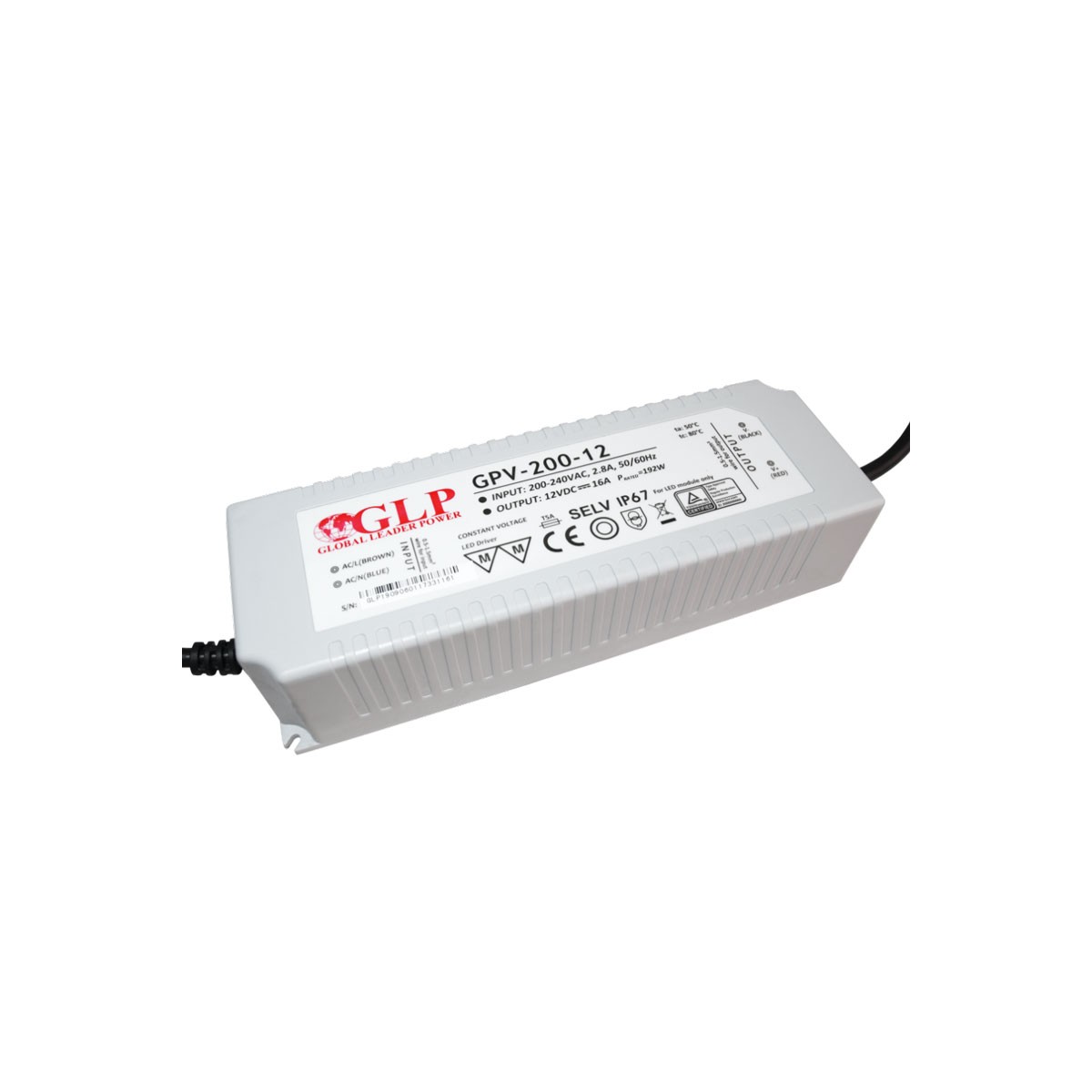 Fuente de alimentación LED de 200W 12V - GLP