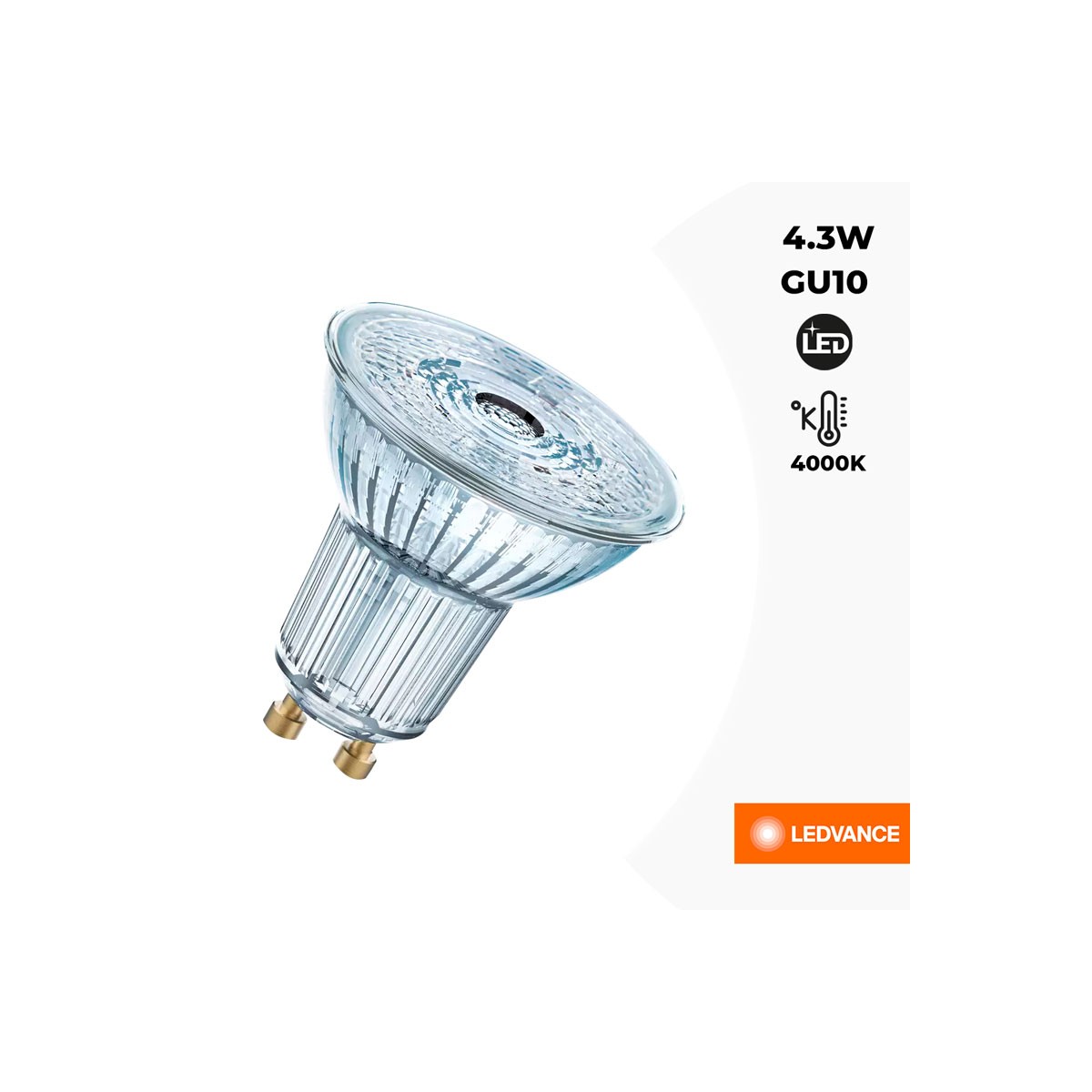 Bombilla LED VALUE PAR16 50 GU10 36º 4,3W 4000K