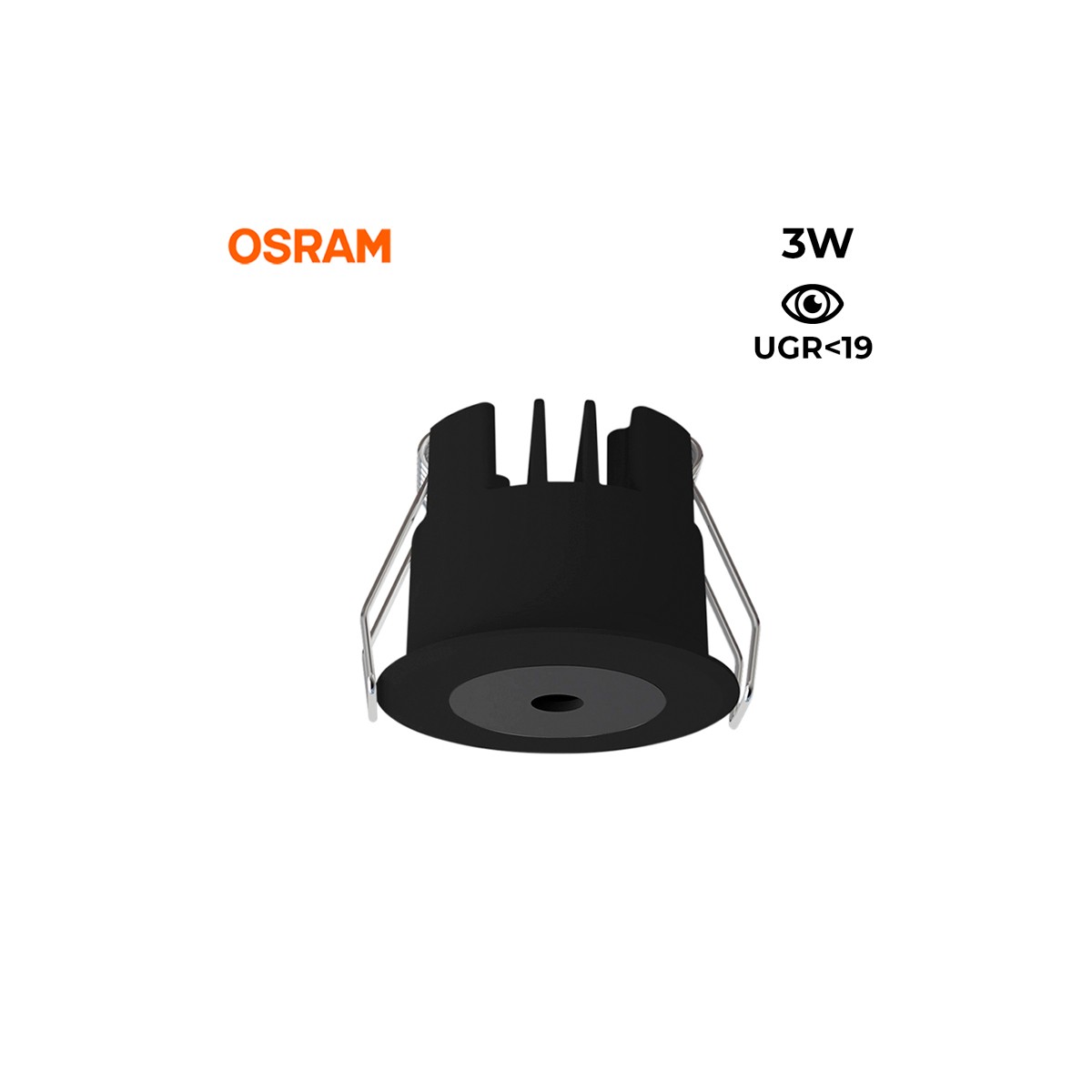 Downlight LED empotrable Mini 3W Bajo UGR 40x32,1mm