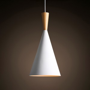 Lámpara colgante de madera y diseño "Solvang" inspiración TOM DIXON E27