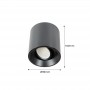 Aro downlight de superficie orientable GU10, MR16 PVC