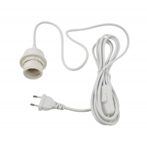 Cable con enchufe e interruptor BLANCO