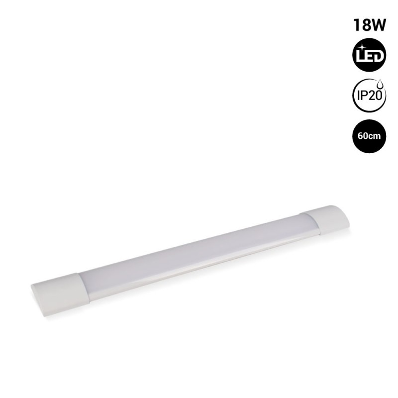 Luminaria lineal LED superficie - 18W - 60cm - IP20