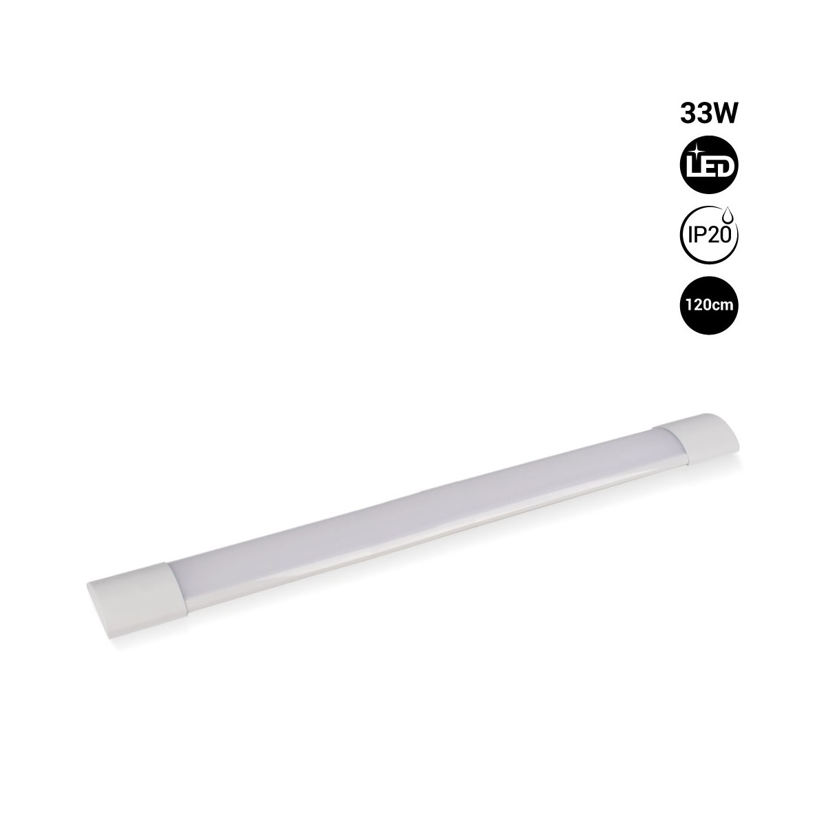 Luminaria lineal LED superficie - 33W - 120cm - IP20