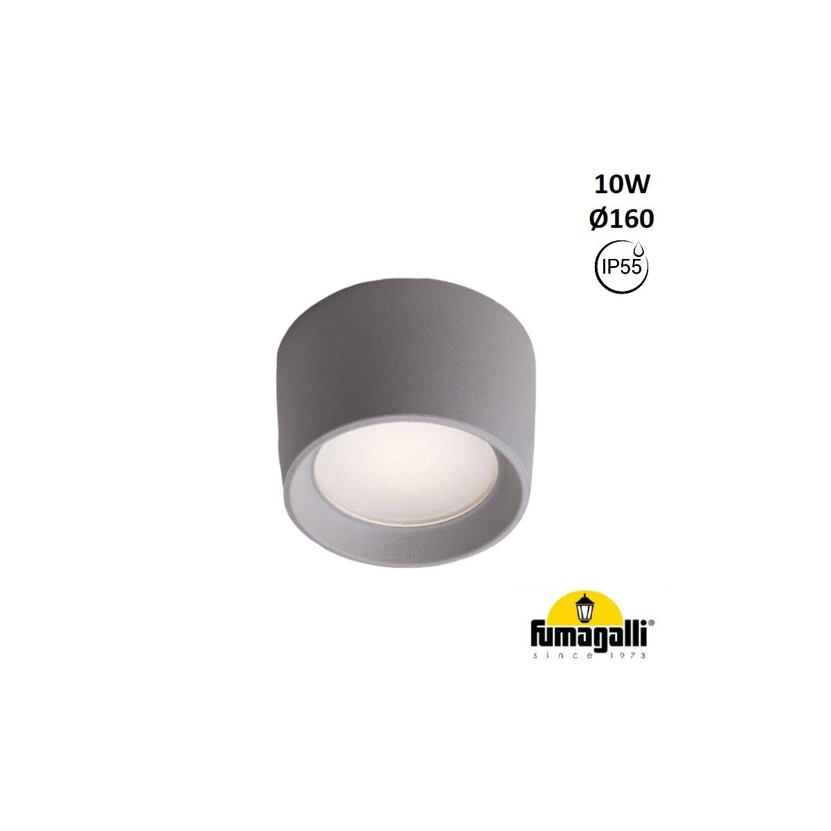 Aplique de techo estanco CCT LIVIA 160 FUMAGALLI 10W GX53 IP55