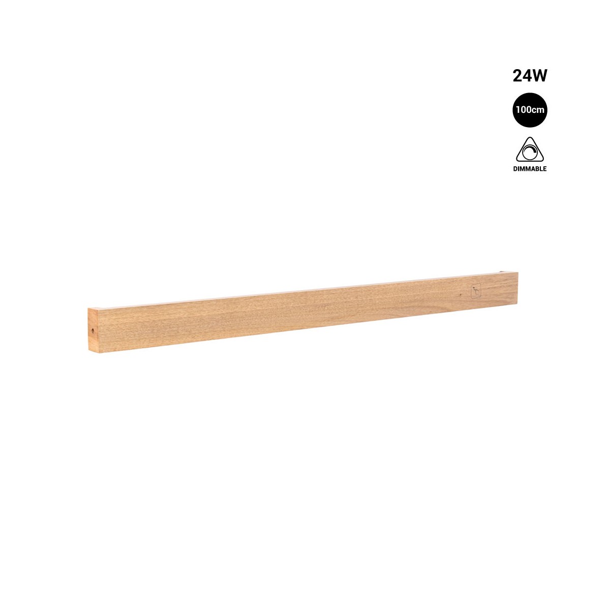 Aplique de pared lineal madera "Wooden" - Dimmable - 24W - 100cm