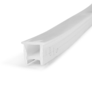 Funda de silicona flexible empotrable para convertir tira LED a neón - 10x10mm - 5 metros - Curvatura vertical