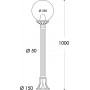 MIZAR/G250 FUMAGALLI LED-Straßenleuchte für den Außenbereich GLOBO MIZAR/G250