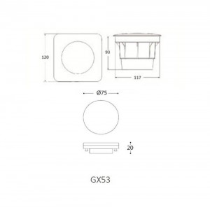 FUMAGALLI CECI 120 GX53 3W Bodeneinbauleuchte