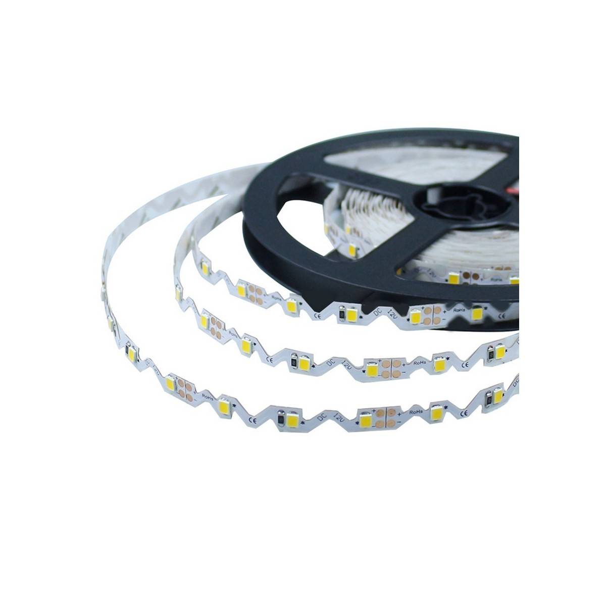 LED-Streifen 12V-DC 36W 6mm Zig Zag IP20 (SMD2835 60ch/m) Rolle 5 Meter