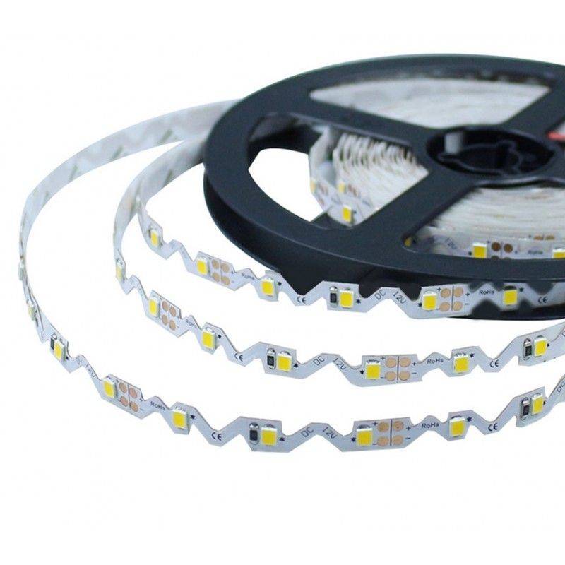 LED-Streifen 12V-DC 36W 6mm Zig Zag IP20 (SMD2835 60ch/m) Rolle 5 Meter