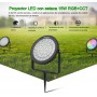 LED-Gartenstrahler mit Spike 15W RGB+CCT RF/WiFi Steuerung | Mi Light | FUTC03