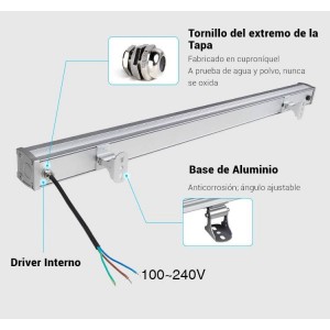 LED Wandfluter RGB+CCT 48W RF/WiFi Steuerung | Mi Light