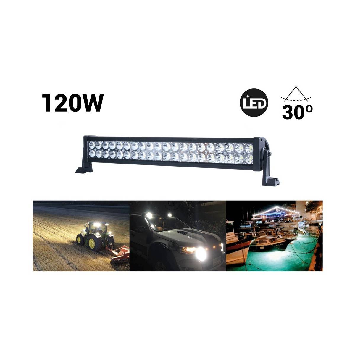 LED-Leiste 4x4, Geländewagen 120W, 8000lm