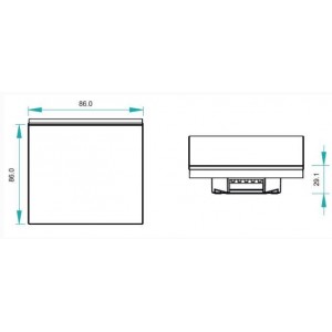 Abmessungen CCT-Touch-Schalter SR-2300TS-CCT