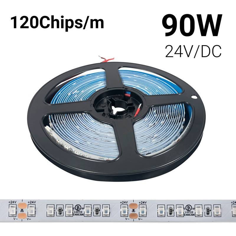 LED-Streifen 24V DC - 18W/m - Farben - 10 mm - IP20 - 5 Meter Rolle- 120 LEDs/m