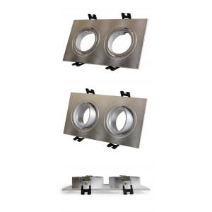 Kardan schwenkbares Einbaudownlight für 2 Leuchtmittel GU10, MR16