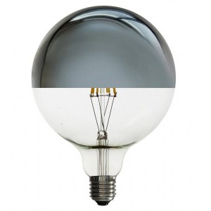 LED Globe Glühbirne E27 G125 6W mit Spiegel