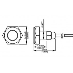 RGB-LED-Einbauleuchte für Ablassschraube in Booten 27W 12V Edelstahl 316L