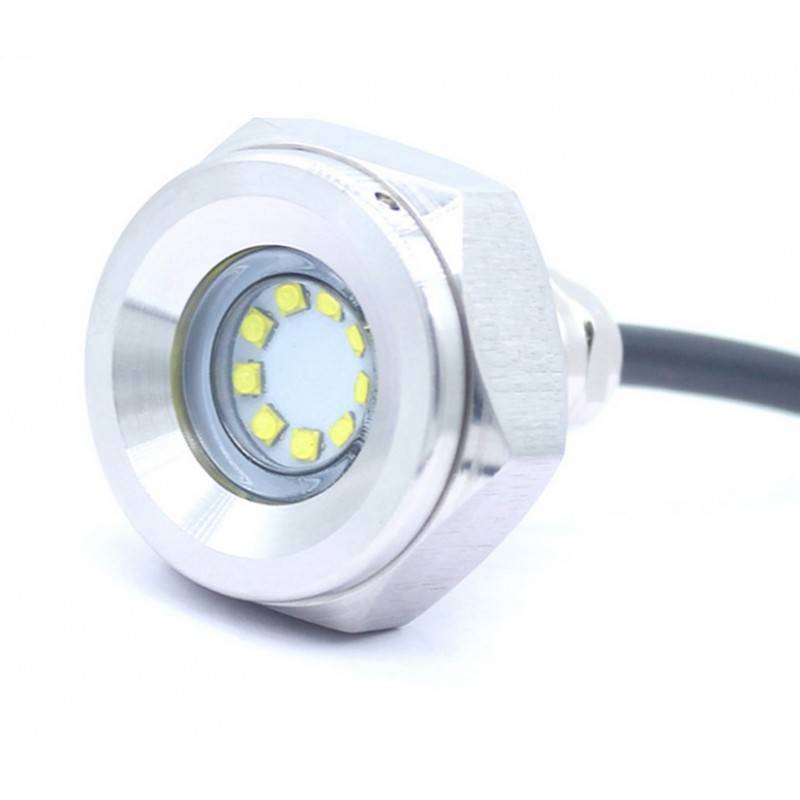 RGB-LED-Einbauleuchte für Ablassschraube in Booten 27W 12V Edelstahl 316L