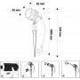 LED-Strahler mit IP65-Spike