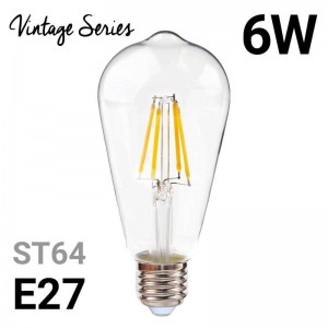 Vintage LED-Glühbirne ST64 E27 6W