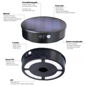 Solar-Wandleuchte FORTUNATO FUMAGALLI mit Sensor und CCT