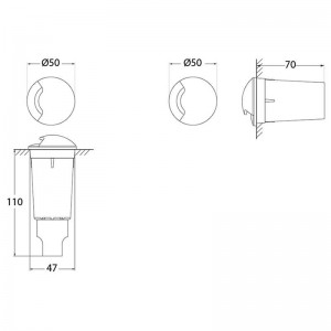 ALDO 1L FUMAGALLI IP67 Einbaudownlight LED-Strahler ALDO 1L