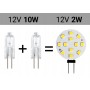 LED-Glühbirne G4 Bi-Pin 2W flach 12VAC/DC