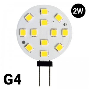 LED G4 Bi-Pin 2W Flachbirne 12VAC/DC