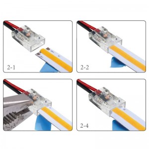 Anschluss für den Start von 8mm einfarbigen COB-LED-Streifen