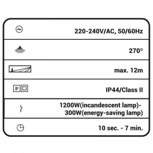 Infrarot-PIR-Eck-Bewegungsmelder IP44