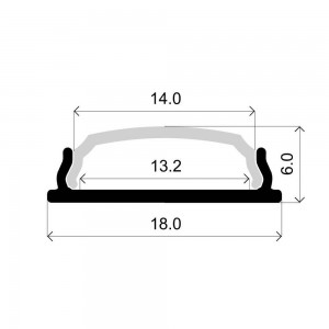 FLEXIBLES ALUMINIUMPROFIL 16X8 OBERFLÄCHE (2MT)