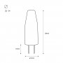 G4 LED-Stiftsockellampe 2W 12V AC/DC - Abmessungen