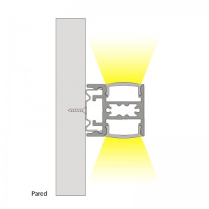 Metallklammer für doppeltes Alu-Profil – Art. BPERFALP196 - doppelseitiger Lichtaustritt