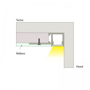 Alu-Profil für LED-Streifen 35,9x14mm (2m) - Montage