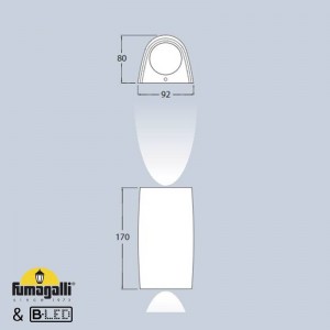 LED-Außenwandleuchte Up & Down FUMAGALLI - Fumagalli Marta 90