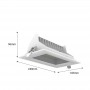 LED-Downlight rechteckig Downlight 38W 120° CCT LIFUD Treiber