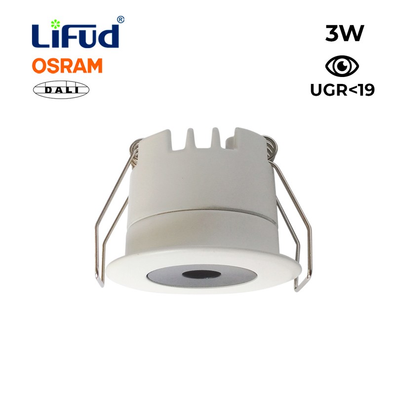 Downlight LED MINI Einbau 3W Low UGR mit Treiber Lifud Dali