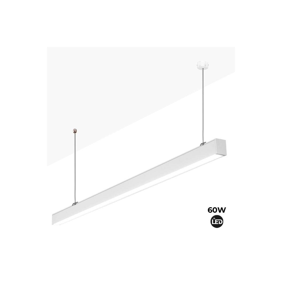 Lineare LED-Pendelleuchte 60W 180cm 5100lm